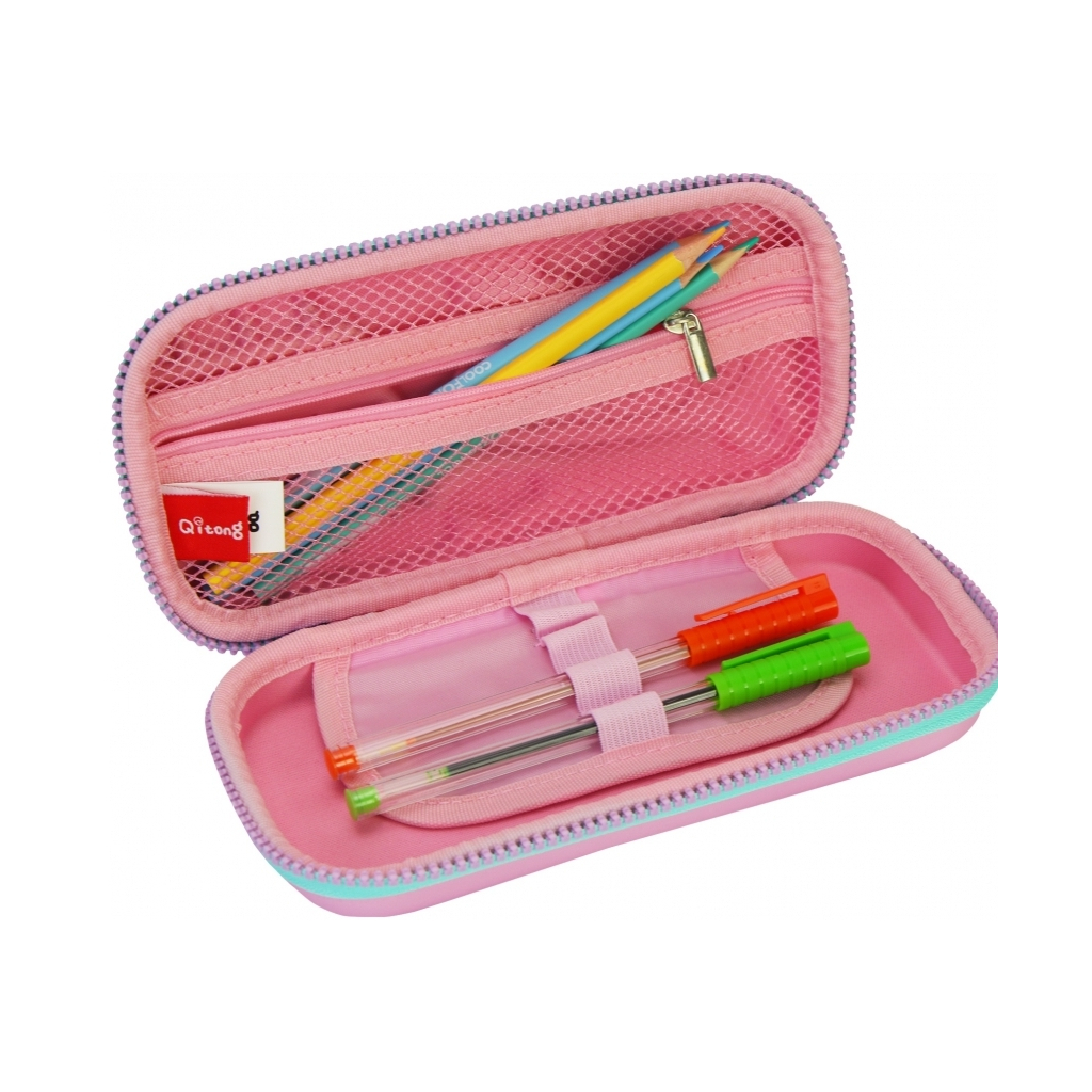 Пенал Cool For School з тисненням 1 відділення Фуксія (QT-5616-Rosered) - зображення 2