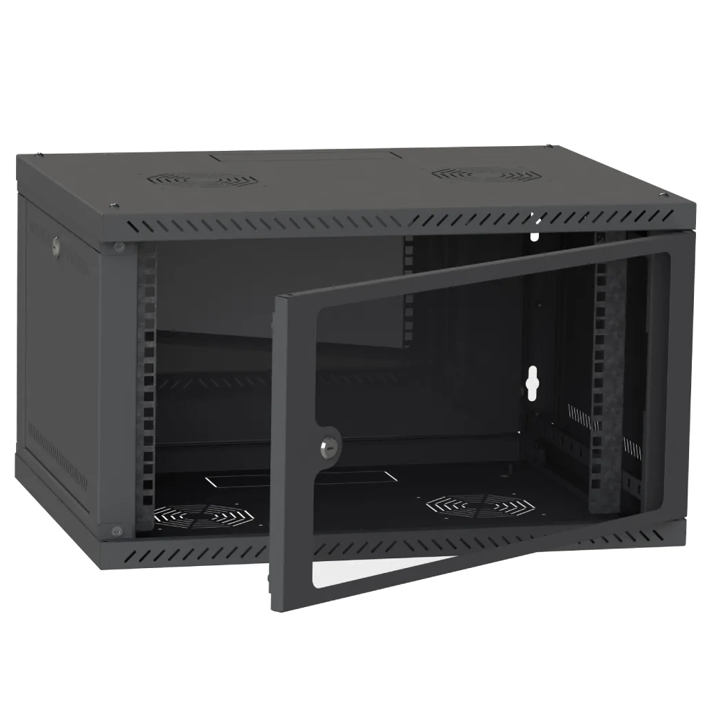 Шафа настінна Ipcom 4U, 600*350, RAL9005 (СН-4U-060х035-ДС-9005) - зображення 2