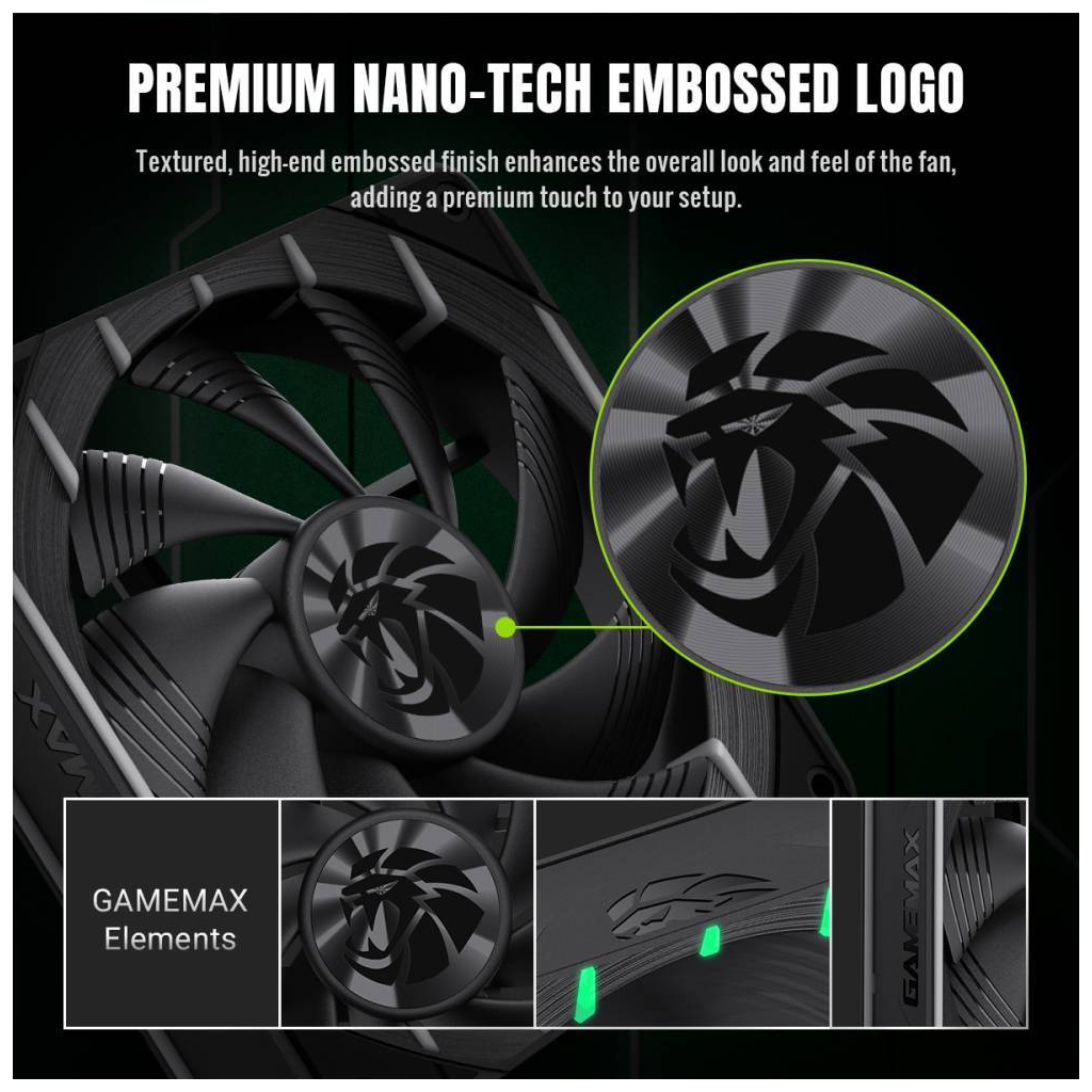 Кулер до корпусу Gamemax Tornado T12 ARGB - зображення 9