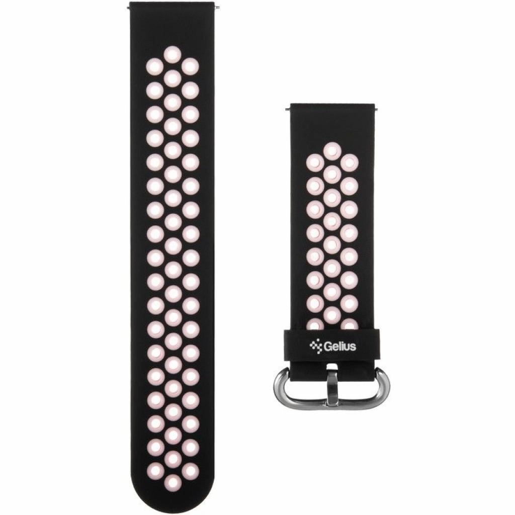 Ремінець до смарт-годинника Gelius Pro for Smart Watch Gelius Pro GP-SW001 (NEO) Black/Pink (00000075276) - зображення 1