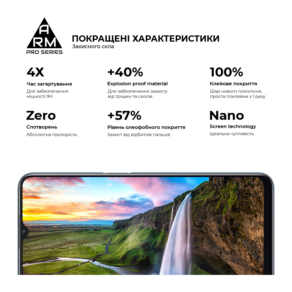 Скло захисне Armorstandart Pro OPPO A16 Black (ARM61019) - зображення 3