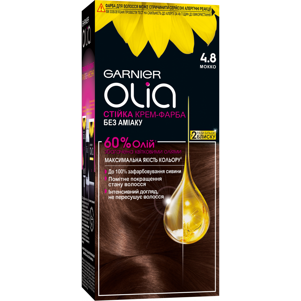 Фарба для волосся Garnier Olia 4.8 Мокко 112 мл (3600542406697) - зображення 1