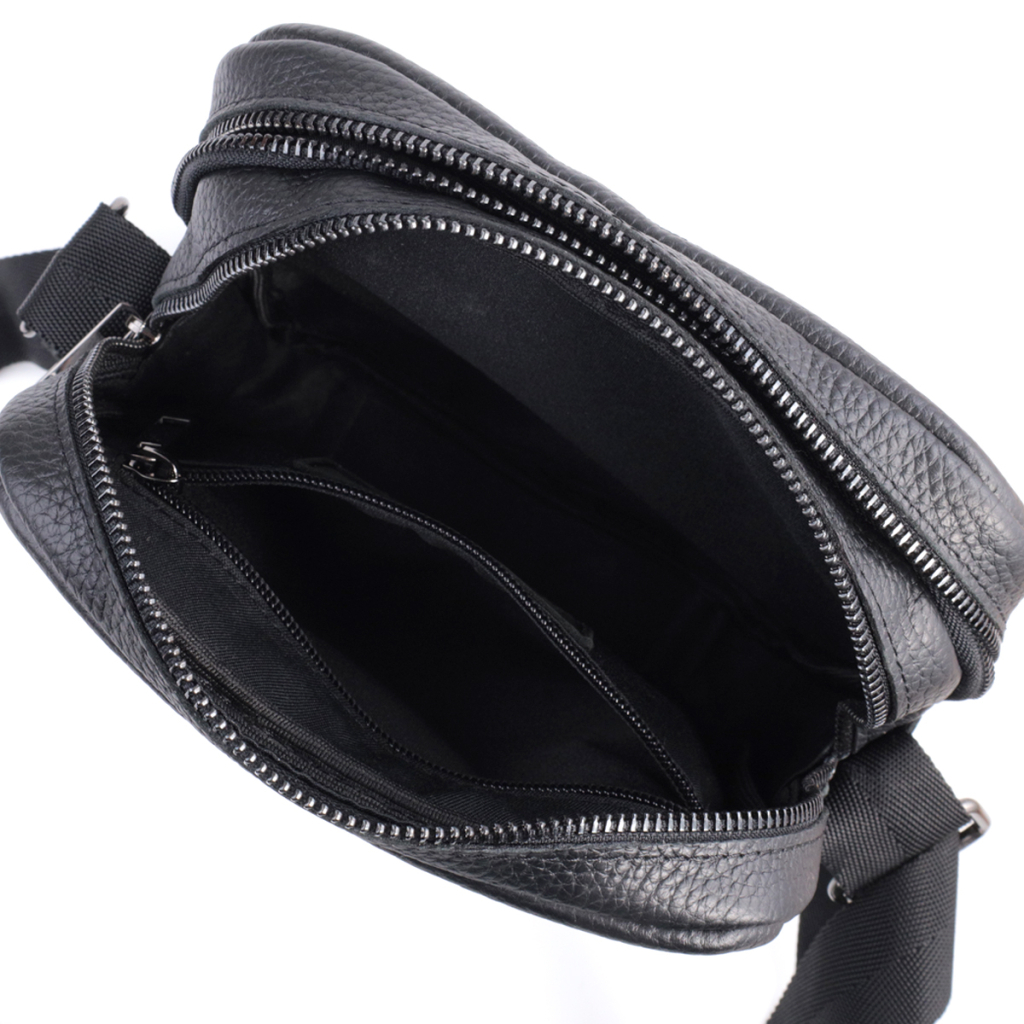 Сумка Shvigel З зернистої натуральної шкіри Чорна (22847) - зображення 7