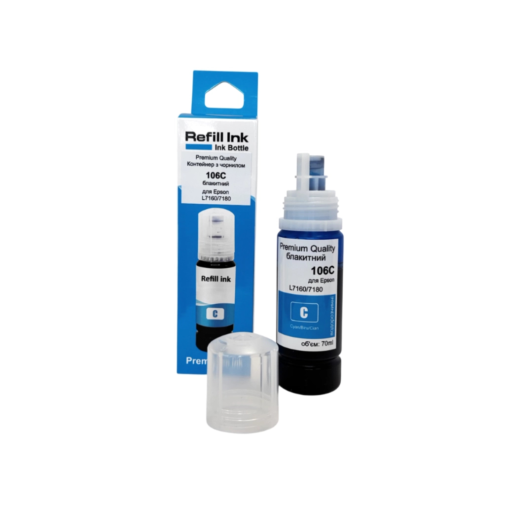 Чорнило Premium Quality Epson 106 70мл Cyan C13T00R240 (70264891) - зображення 1
