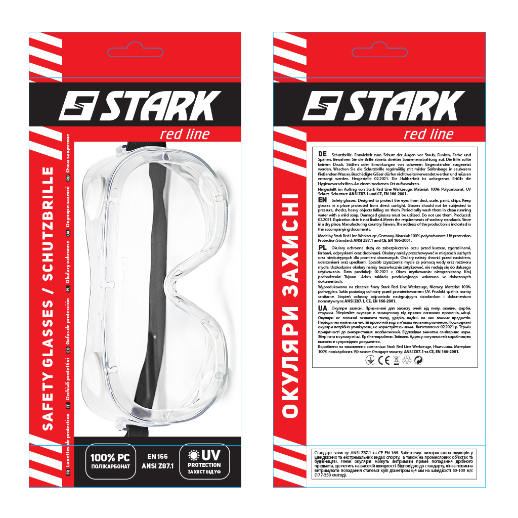 Захисні окуляри Stark SG-07C прозорі (515000010) - зображення 5