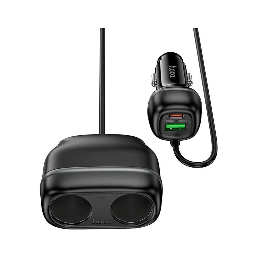 Зарядний пристрій HOCO HOCO Z59 Rank 48W dual port USB-C PD30W + USB QC3.0 Black (6942007641500) - зображення 3