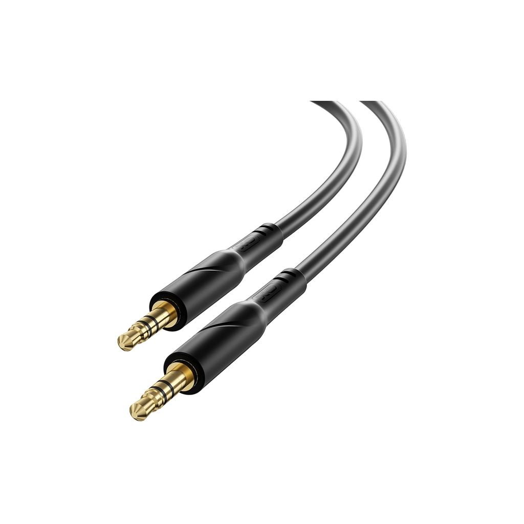 Кабель мультимедійний 3.5mm M to 3.5mm M 1.0m black XO (NB-R271.black) - зображення 1