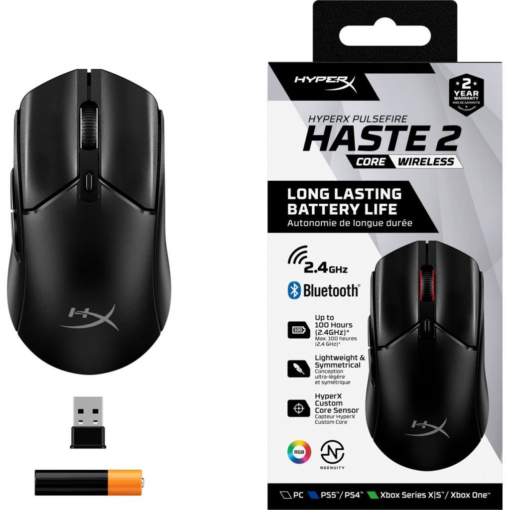 Мишка HyperX Pulsefire Haste 2 Core Wireless Black (8R2E6AA) - зображення 9