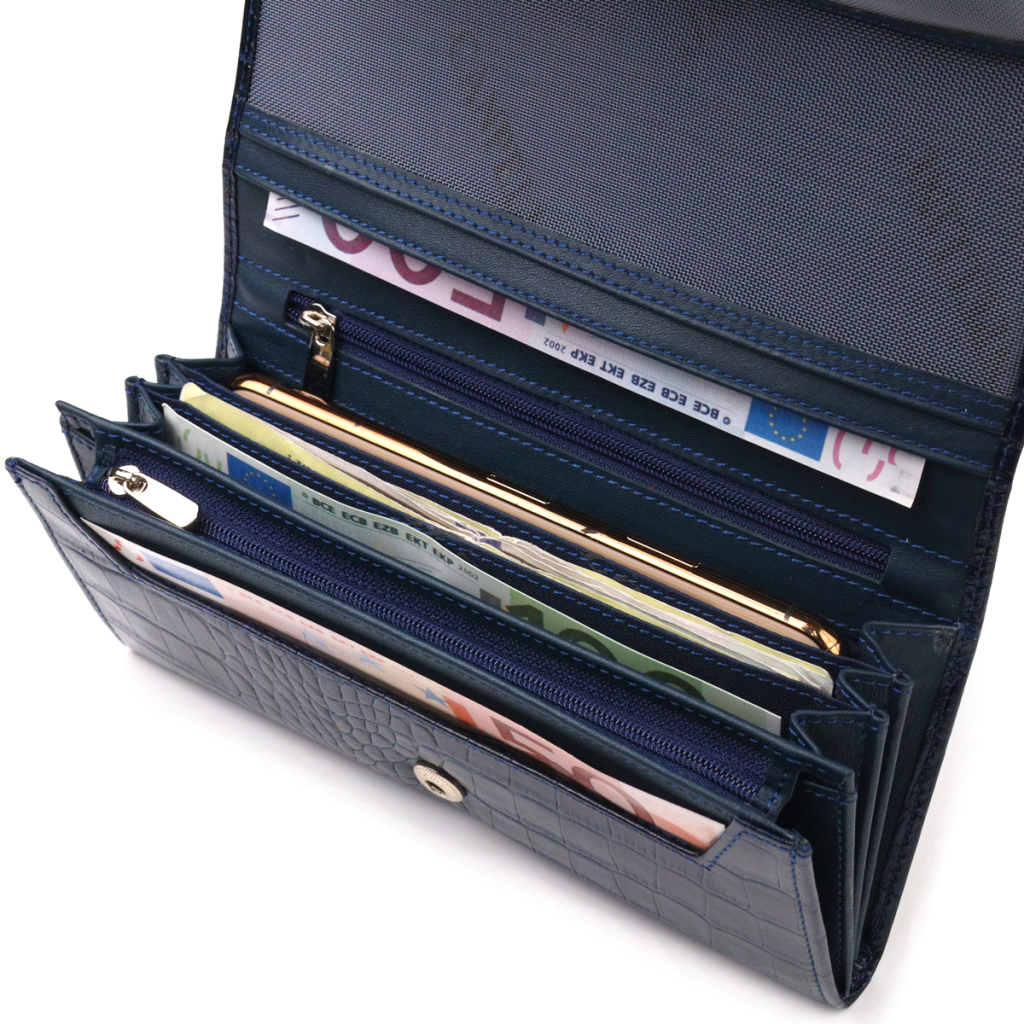 Гаманець Canpellini З натуральної шкіри Синій (21531) - зображення 6