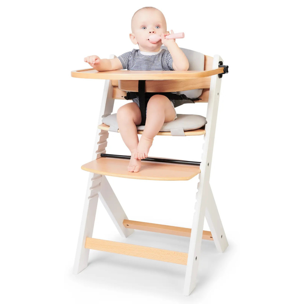 Стілець для годування Kinderkraft Enock White Wood з подушкою (5902533917242) - зображення 6