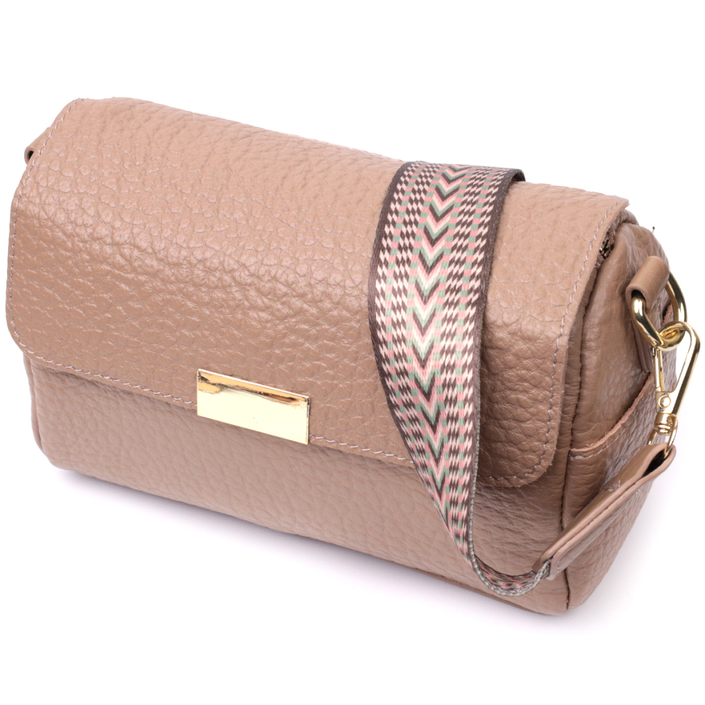 Сумка Vintage Шкіряна жіноча з плечовою лямкою Бежева (22403) - зображення 1