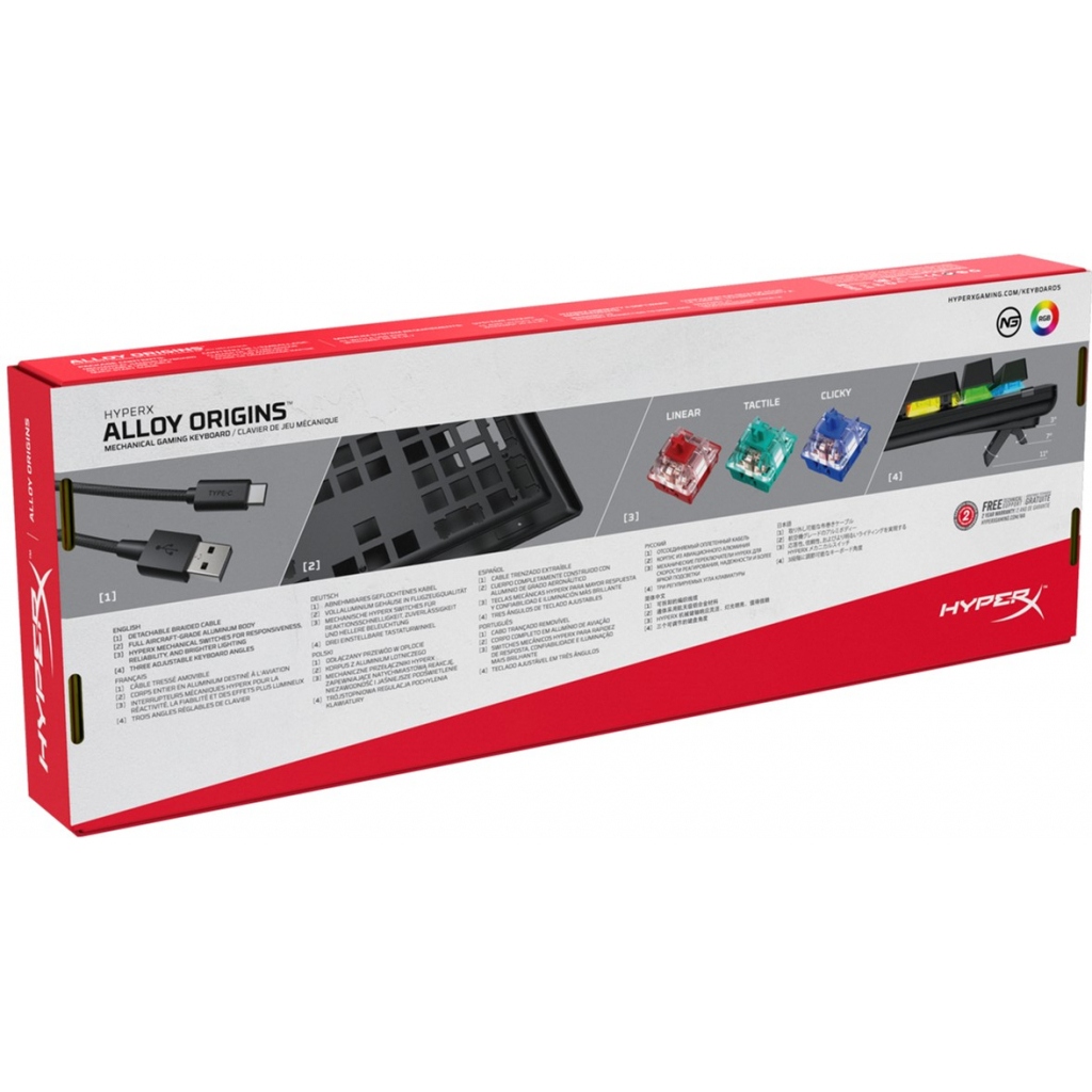 Клавіатура HyperX Alloy Origins HX Red (4P4F6AX) - зображення 7