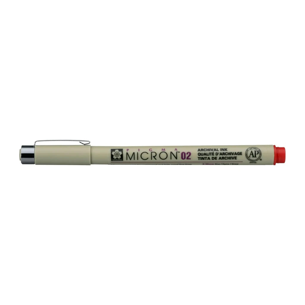 Лайнер Sakura Pigma Micron (0.2) 0,3 мм Червоний (084511318403) - зображення 1