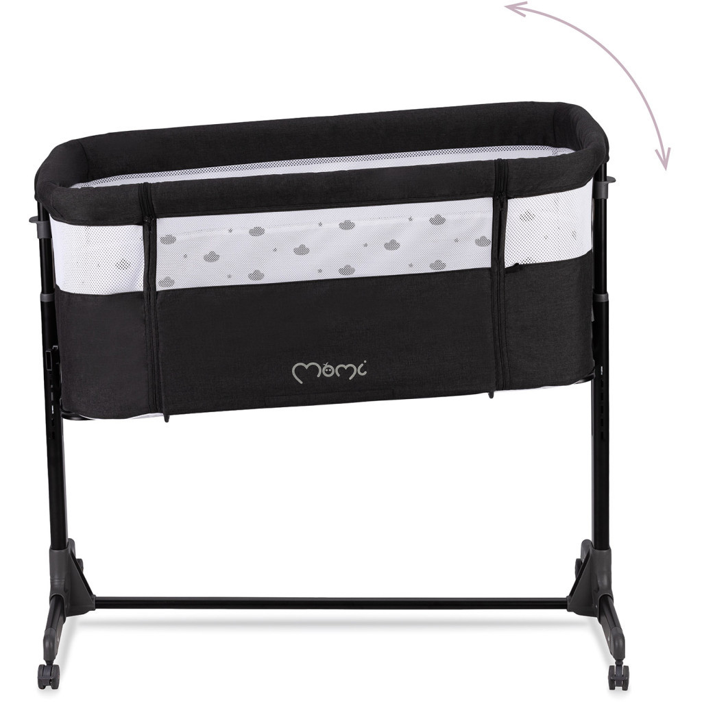 Ліжечко MoMi Приставне ліжечко MoMi REVO (колір - dark grey) (LOZE00021) - зображення 2