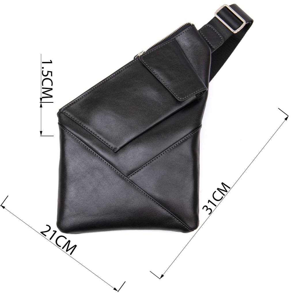 Сумка Grande Pelle Шкіряна через плече Чорна (11439) - зображення 3