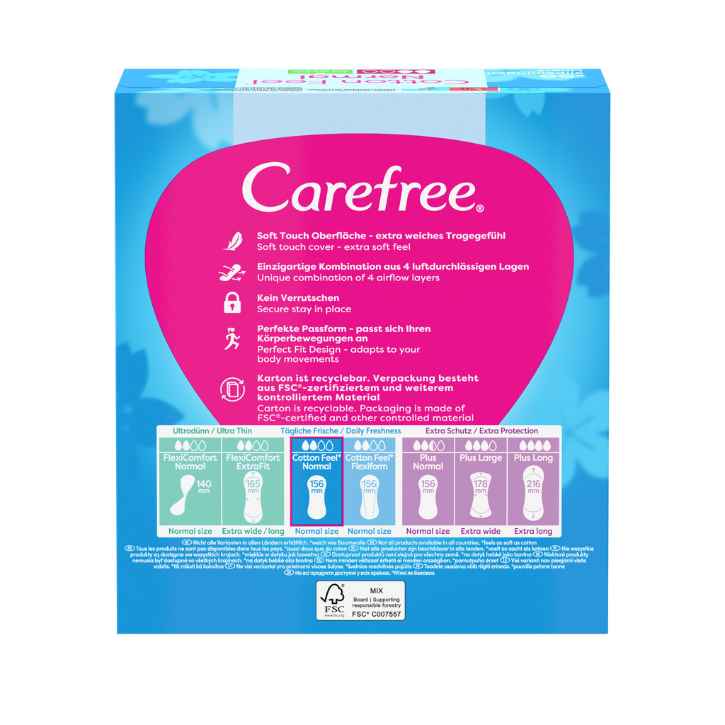 Щоденні прокладки Carefree М'якість бавовни з Алое 56 шт. (3574661486307) - зображення 2