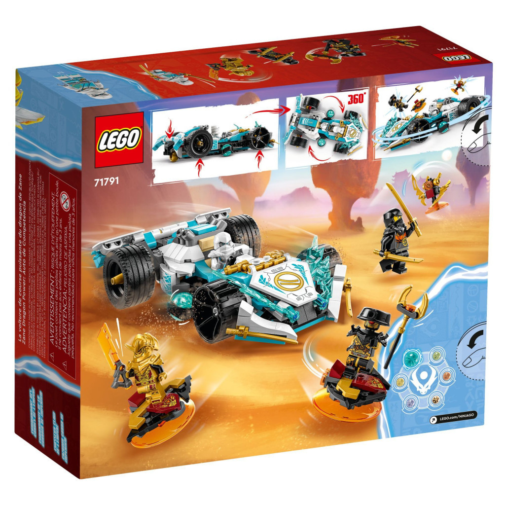 Конструктор LEGO Ninjago Суперсила дракона Зейна автомобіль для перегонів спін-джитсу 307 деталей (71791) - зображення 7