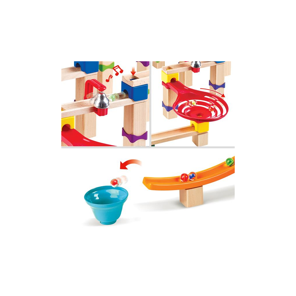 Конструктор Hape лабіринт Marble Run Трюки та повороти 129 елементів (E1100) - зображення 3