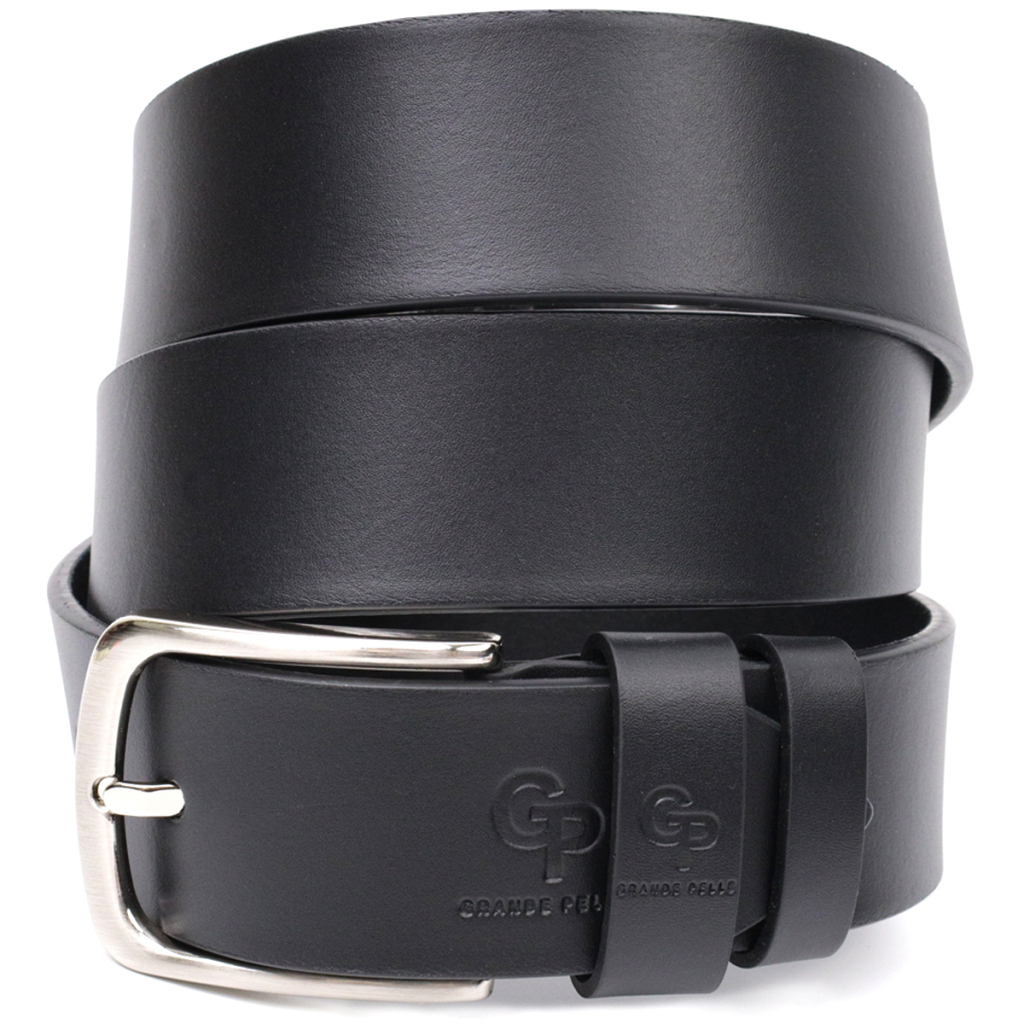 Ремінь Grande Pelle Під джинси з натуральної шкіри Чорний (11684) - зображення 1