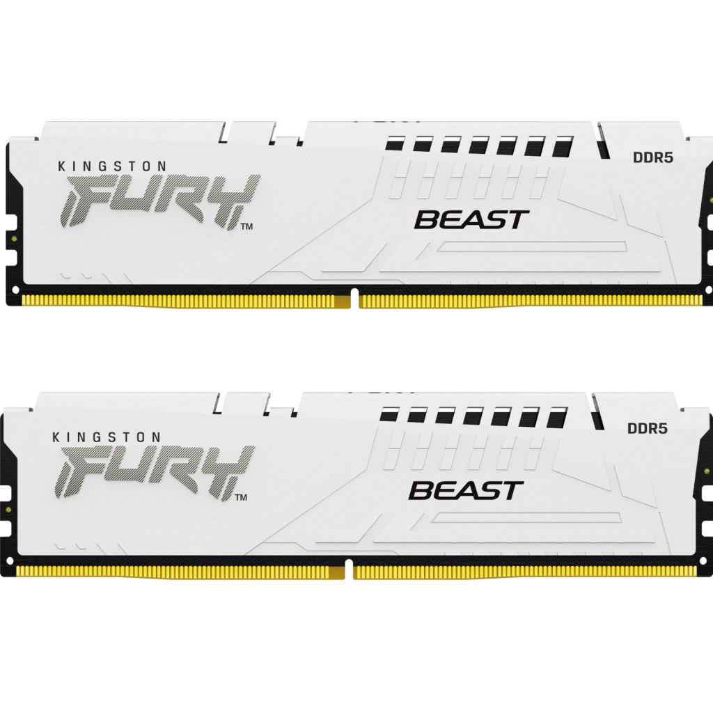 Модуль пам'яті для комп'ютера DDR5 32GB (2x16GB) 5600 MHz Beast White Kingston Fury (ex.HyperX) (KF556C36BWEK2-32) - зображення 1