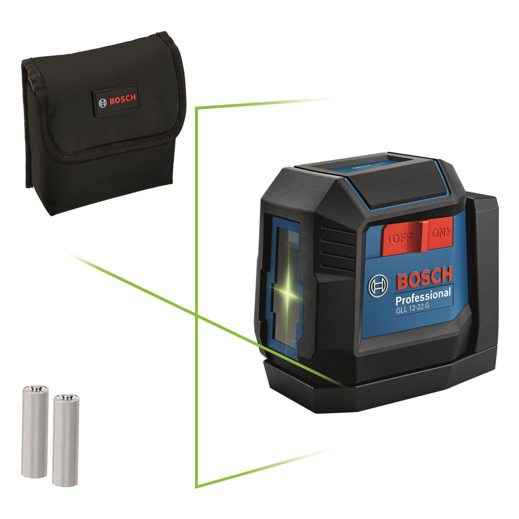 Лазерний нівелір Bosch GLL 12-22 G, до 12м, 0.3мм/м, чохол, 0.35кг (0.601.065.320) - изображение 2