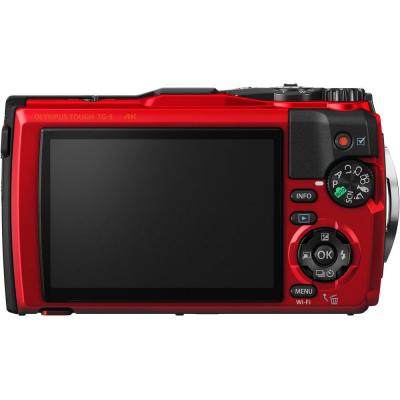 Цифровий фотоапарат Olympus TG-5 Red (Waterproof - 15m; GPS; 4K; Wi-Fi) (V104190RE000) - зображення 4
