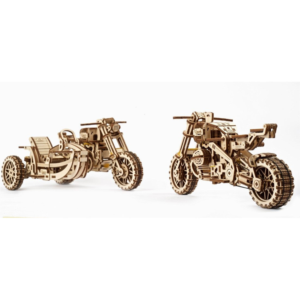Конструктор Ugears Scrambler UGR-10 з мотоколяскою (70137) - изображение 7