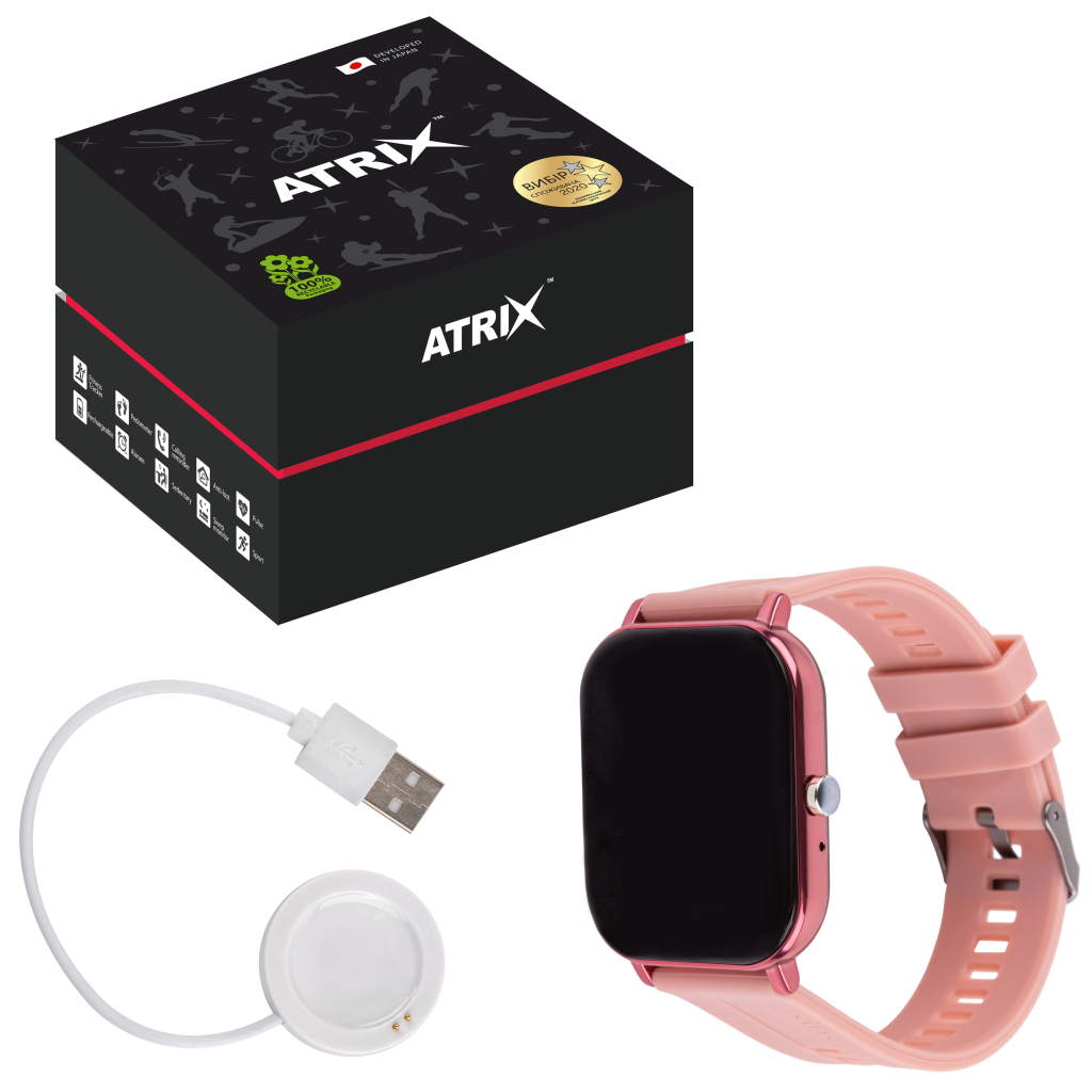 Смарт-годинник Atrix X50 Pulse Oximeter and Tonometer Red Aluminum (swatxx50ra) - зображення 4