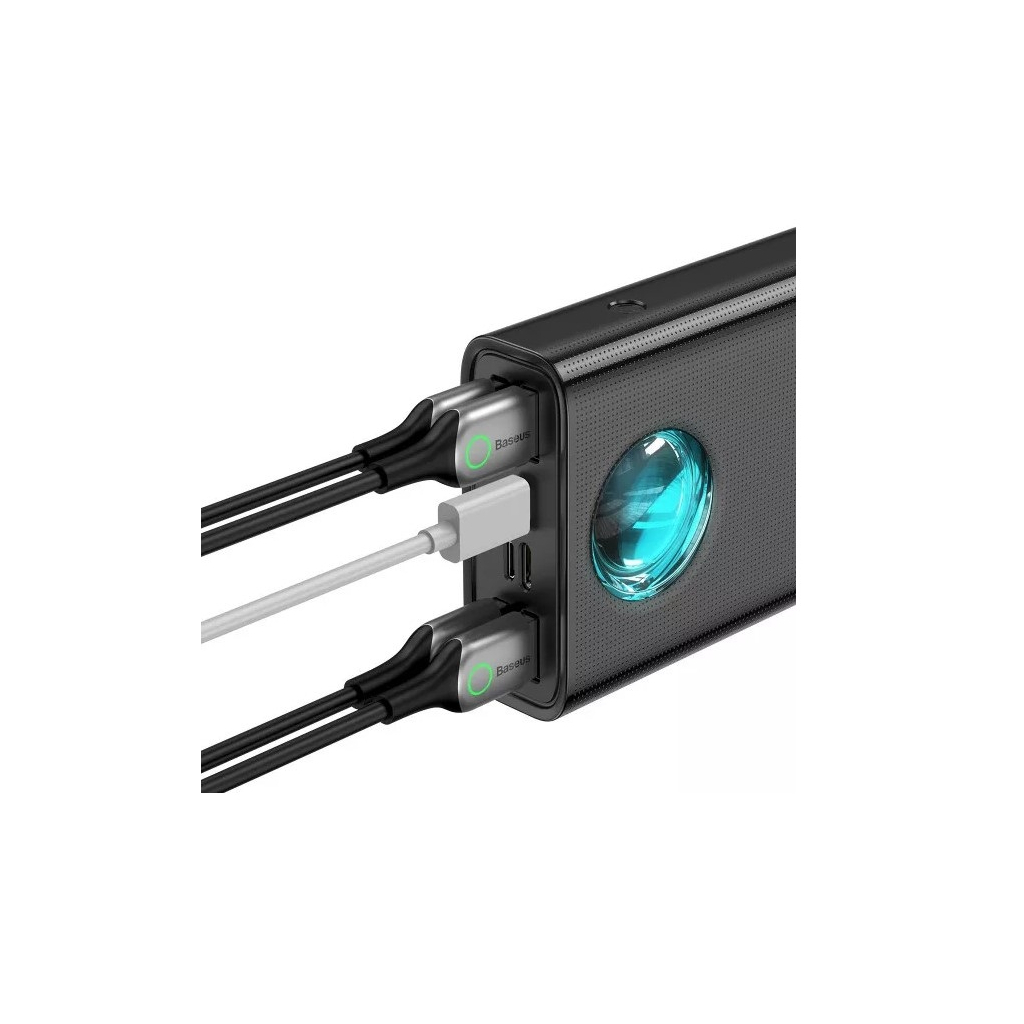 Батарея універсальна Baseus Amblight 30000mAh 65W, 6A, QC3.0, PD3.0, cable Type-C/100W (PPLG-A01) - зображення 2