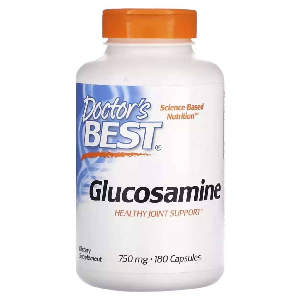 Вітамінно-мінеральний комплекс Doctor's Best Глюкозамін Сульфат, 750 мг, Glucosamine Sulfate, 180 капсул (DRB-00086) - зображення 1