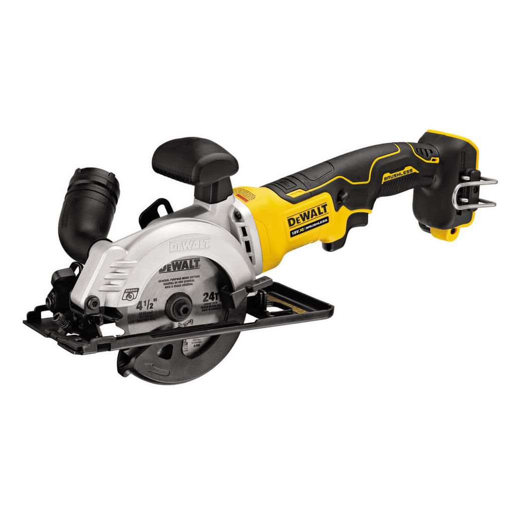 Дискова пила DeWALT 18В XR Li-Ion, диск 115х9.5 мм, 2.5 кг, TSTAK (без АКБ та ЗУ) (DCS571NT) - изображение 1
