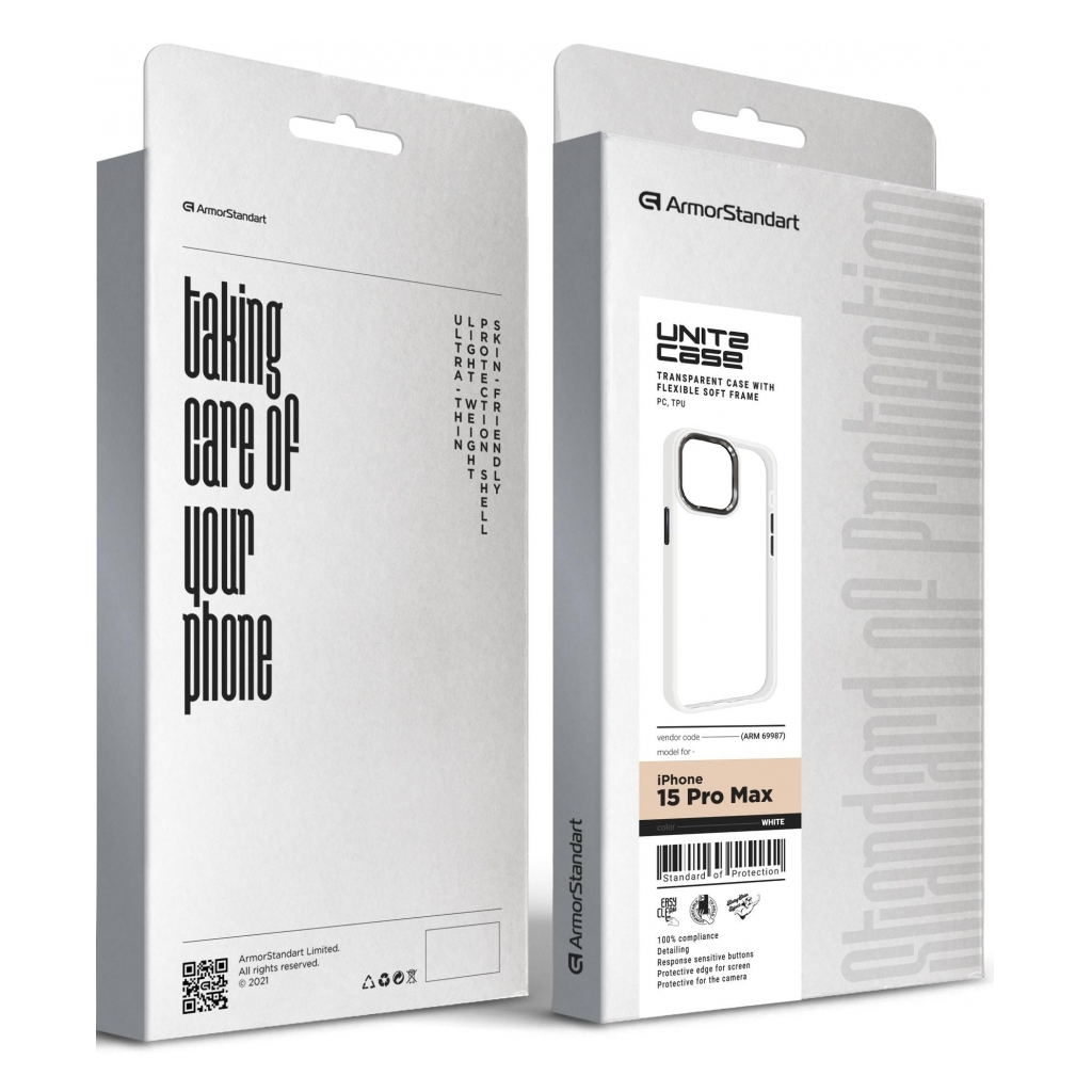 Чохол до мобільного телефона Armorstandart UNIT2 Apple iPhone 15 Pro Max White (ARM69987) - зображення 5