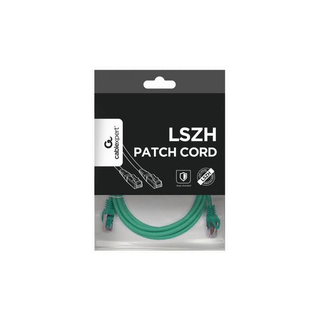 Патч-корд 3м S/FTP Cat 6A CU LSZH green Cablexpert (PP6A-LSZHCU-G-3M) - зображення 4