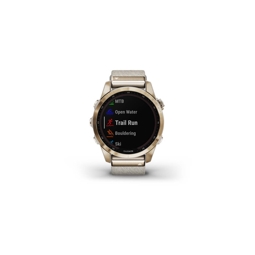Смарт-годинник Garmin fenix 7S, Sapph Sol, Cream Gold Ti w/ Cream Nylon, GPS (010-02539-39) - зображення 7