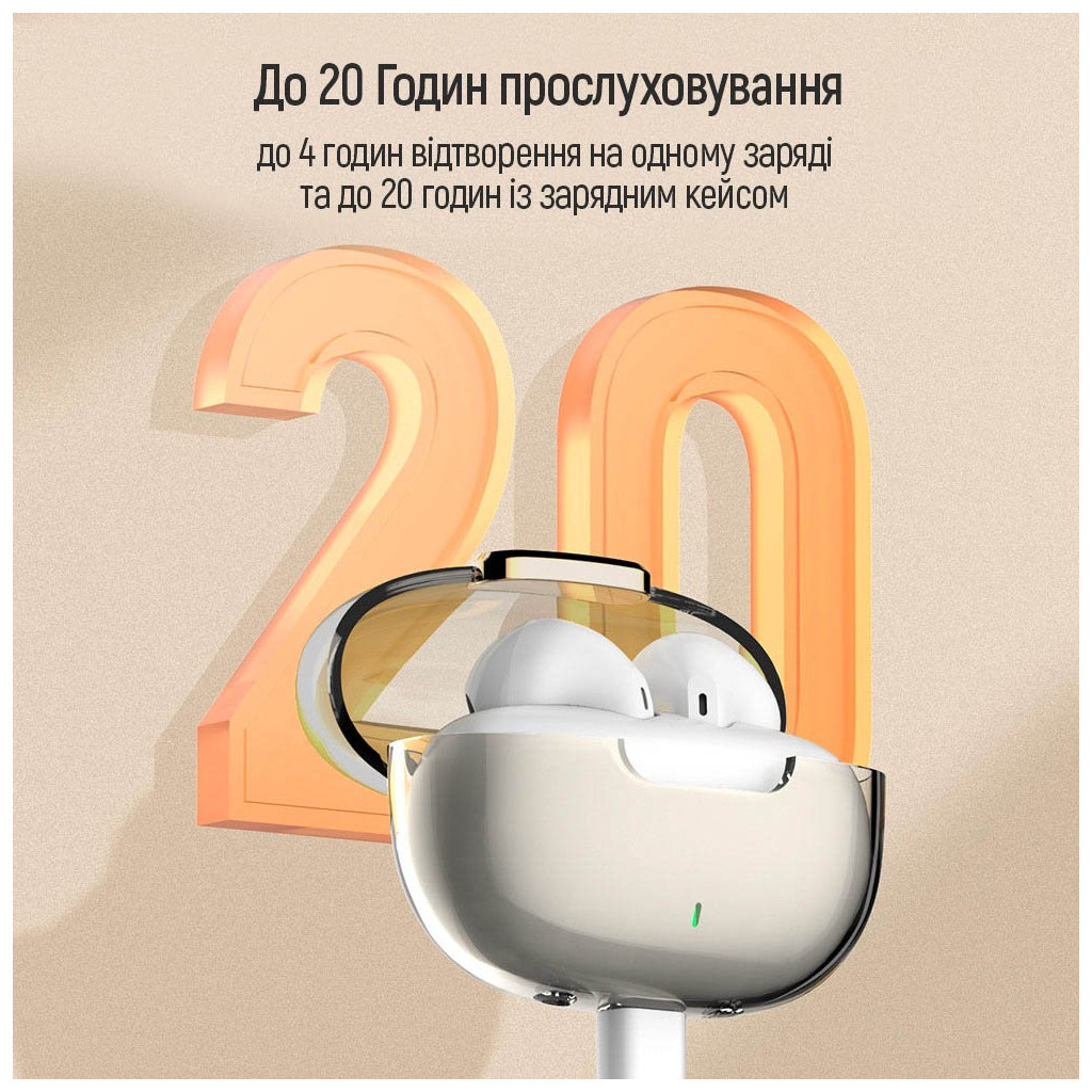 Навушники ColorWay Slim TWS-2 Earbuds White (CW-TWS2WT) - зображення 12