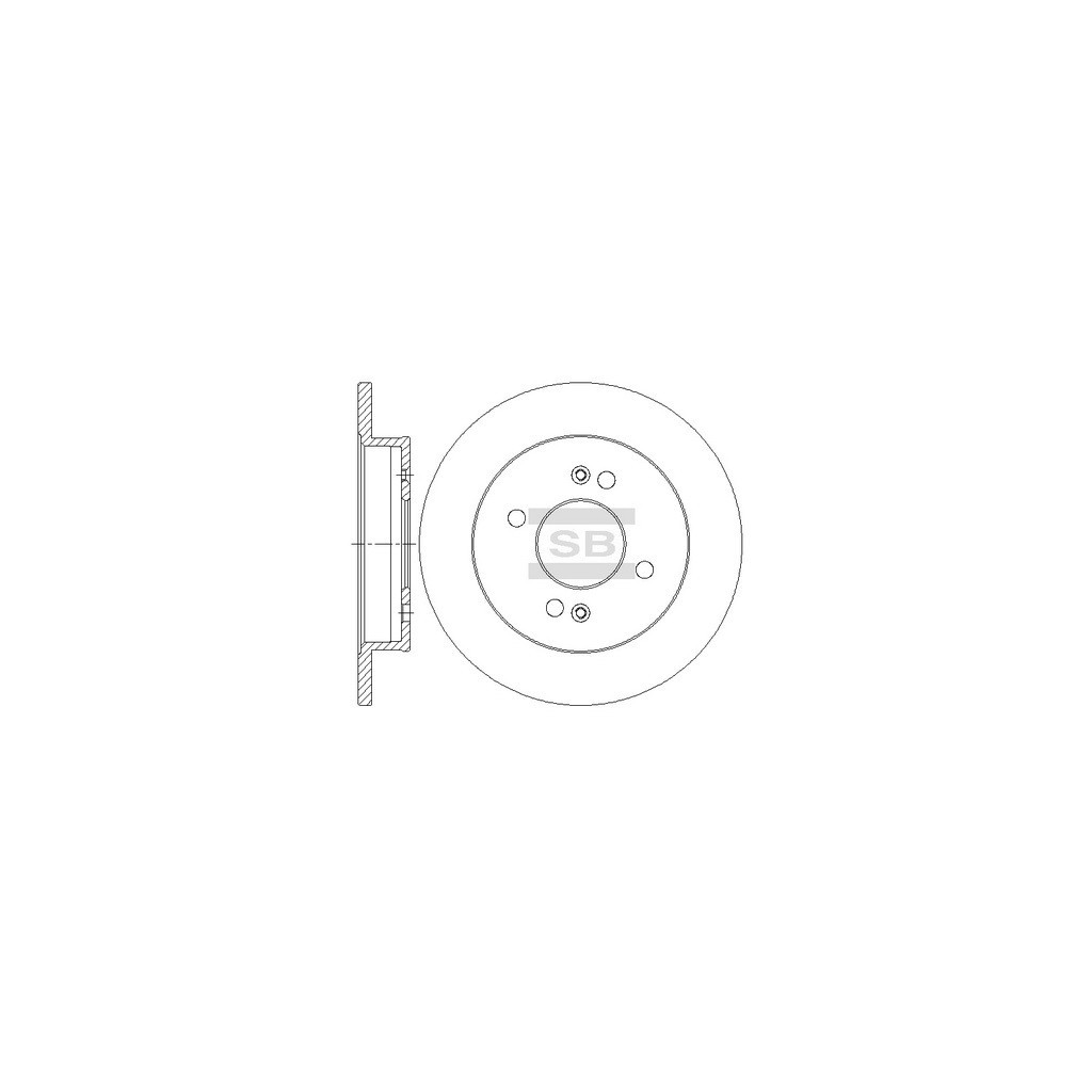 Гальмівний диск HI-Q SD2045 - зображення 1