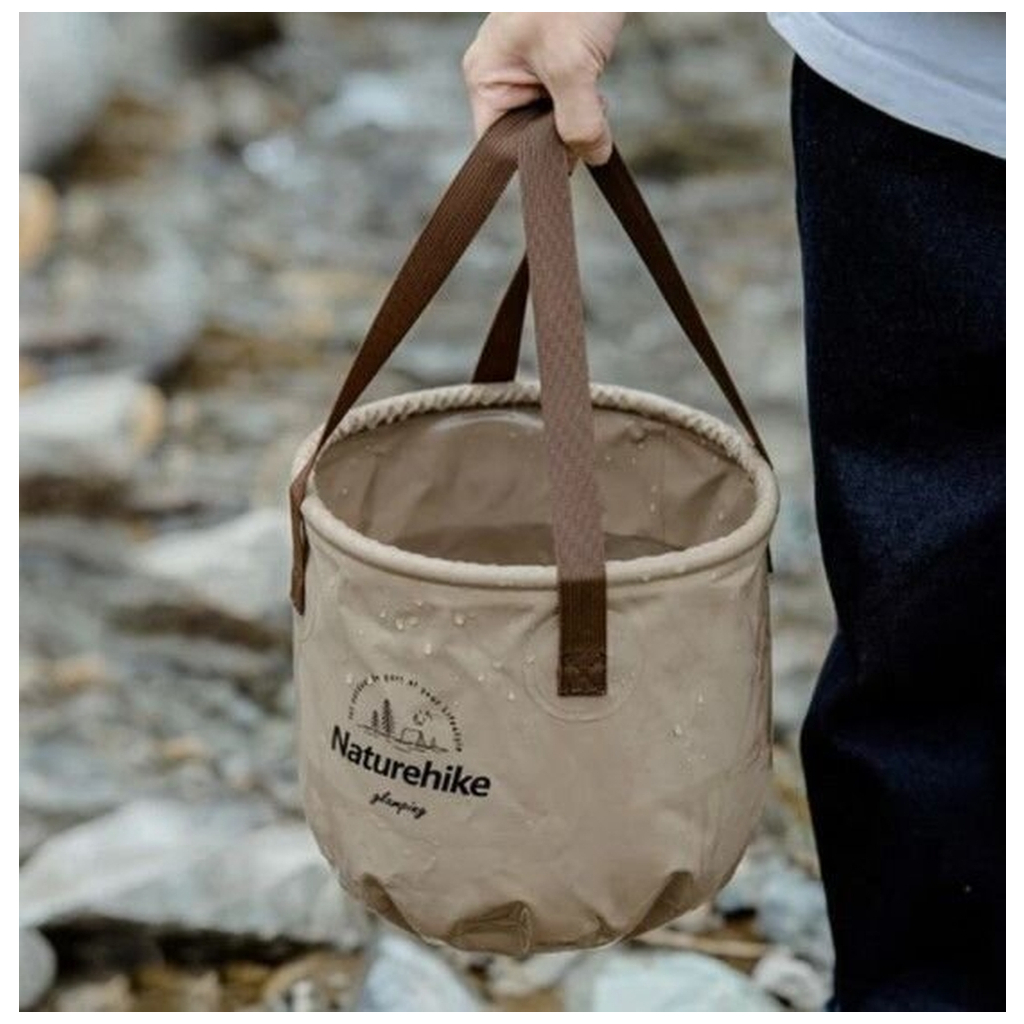 Відро складне Naturehike ПВХ NH20SJ040 10 л зелене (6927595764626) - зображення 3