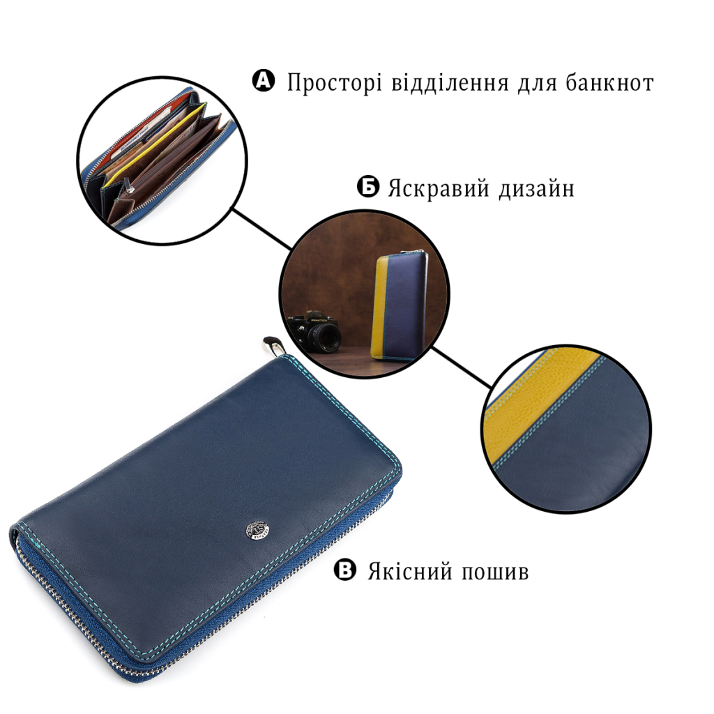 Гаманець ST Leather Синій (18375) - зображення 4