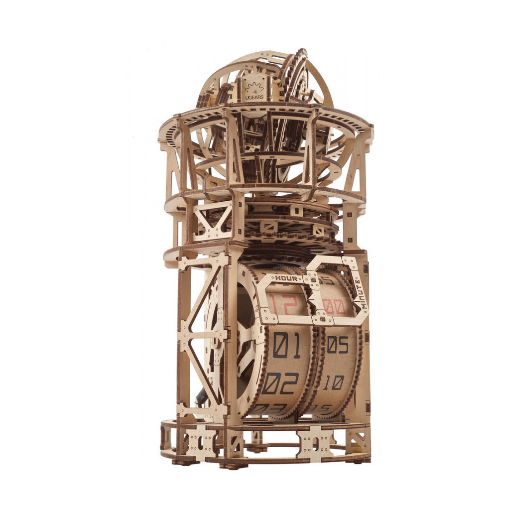Конструктор Ugears Астроном. Настільний годинник із турбійоном (6337289) - зображення 6