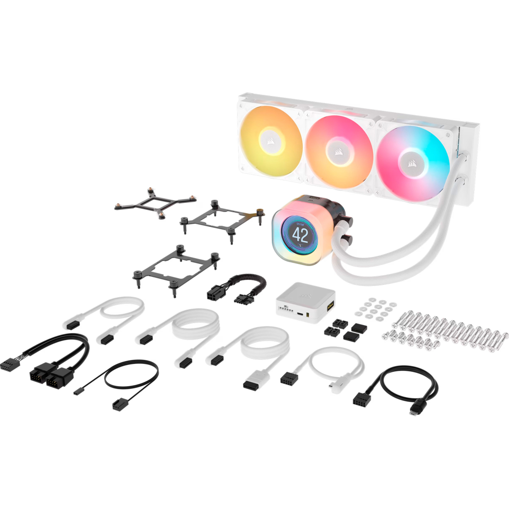 Система рідинного охолодження Corsair iCUE LINK TITAN 360 RX LCD White AIO (CW-9061026-WW) - зображення 5