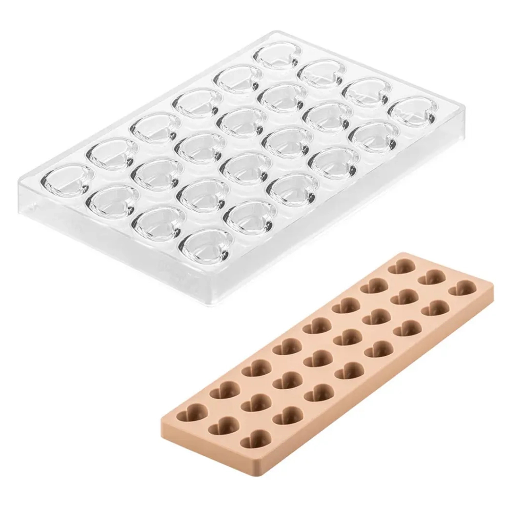 Форма для шоколаду Silikomart Kit Cuore 01 праліне 35x27 h17 мм 24х9,4 мл (CH020 - KIT CUORE 01) - зображення 2