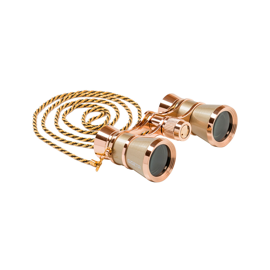 Бінокль Sigeta Teatrum C 3x25 (з ланцюжком) Gold (65876) - зображення 1