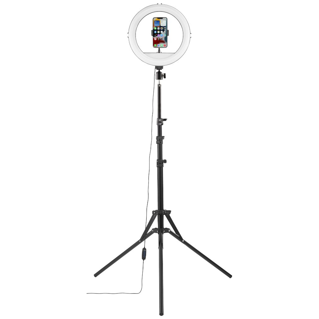 Набір блогера Hama Smartphone Tripod Steady-120 V2, 185см, Bluetooth, LED ring (00004659) - изображение 4