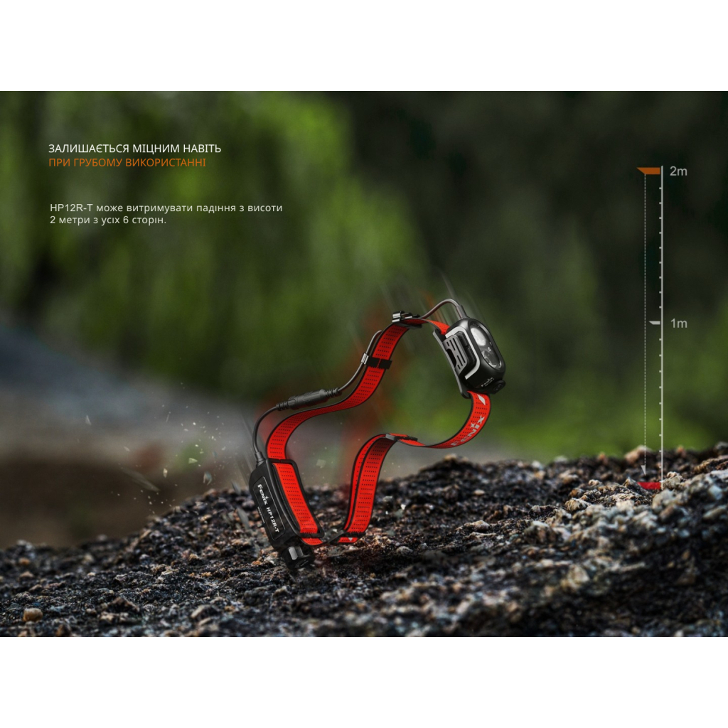 Ліхтар Fenix HP12R-TRd налобний червоний (HP12R-TRd) - зображення 10