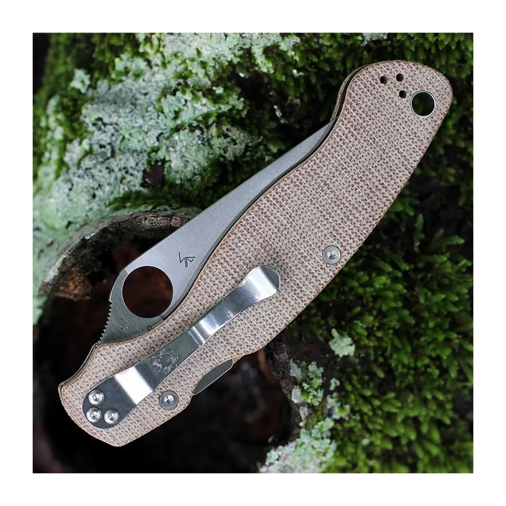 Ніж Spyderco Military 2 CPM Cru-Wear Micarta Brown (C36MPCW2) - зображення 6