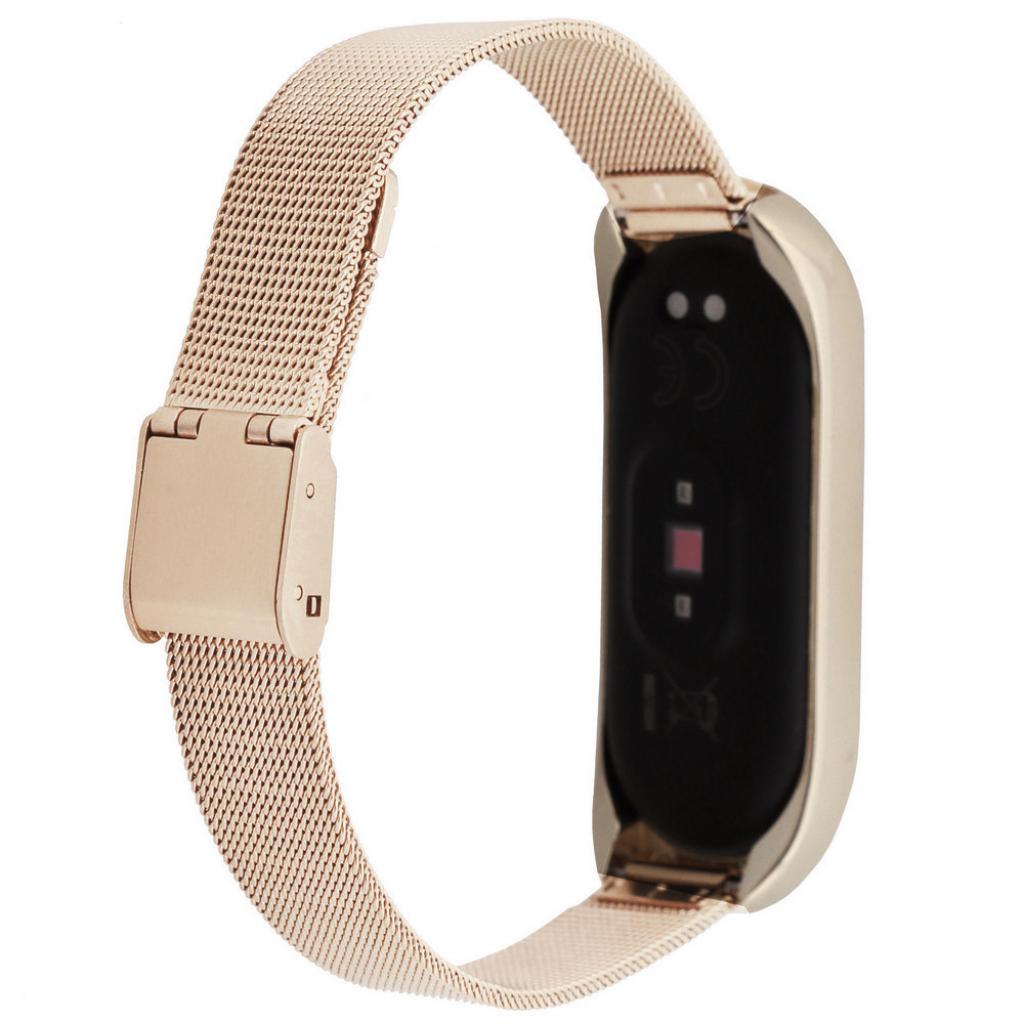 Ремінець до фітнес браслета BeCover Metal для Xiaomi Mi Smart Band 5 Rose Gold (705149) - зображення 3