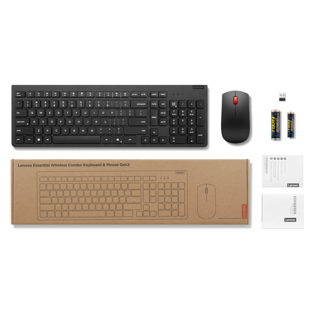 Комплект Lenovo Essential Wireless Combo Gen2 AI UA Black (4X31R64454) - зображення 6