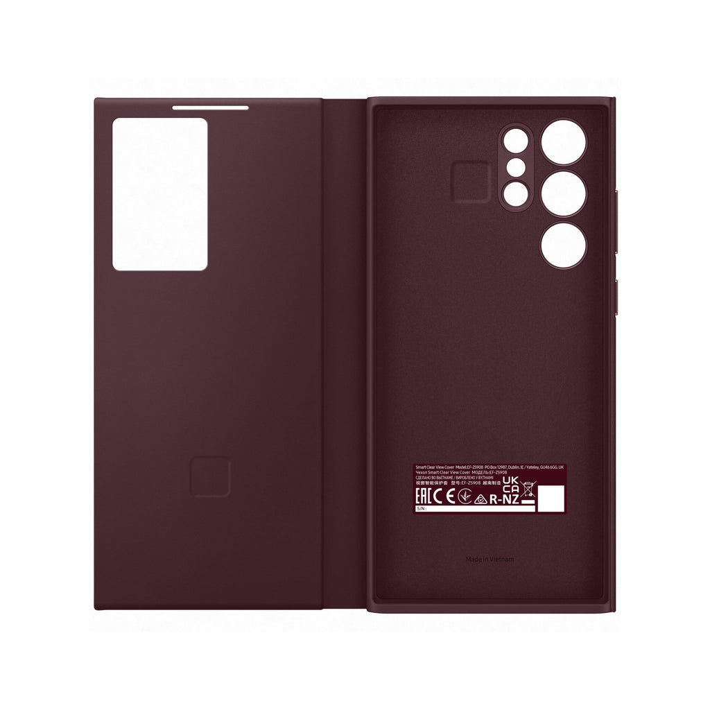 Чохол до мобільного телефона Samsung Smart Clear View Cover Galaxy S22 Ultra Burgundy (EF-ZS908CEEGRU) - зображення 4