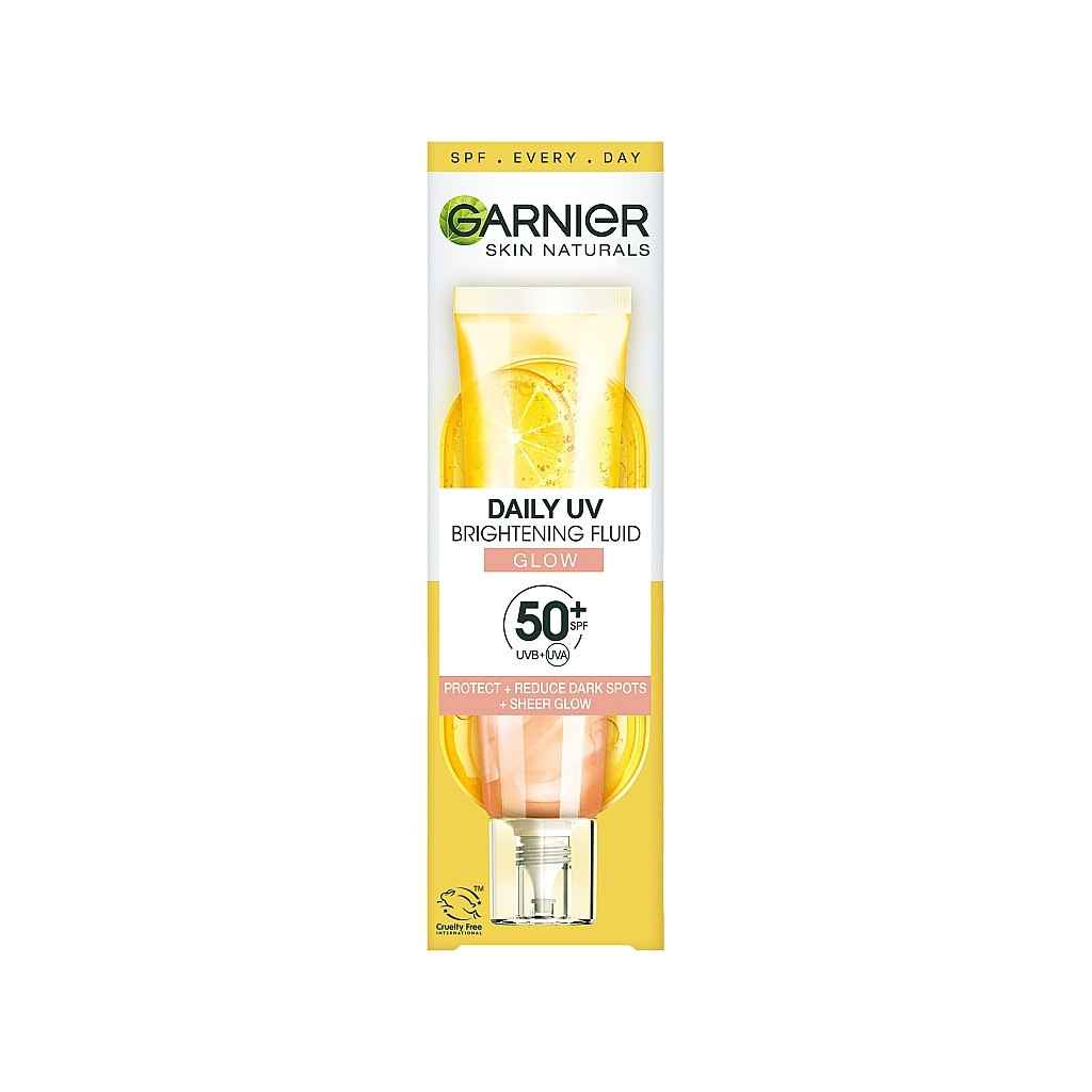Засіб від засмаги Garnier Skin Naturals Сонцезахисний денний флюїд з вітаміном С SPF50+ 40 мл (3600542573023) - изображение 1