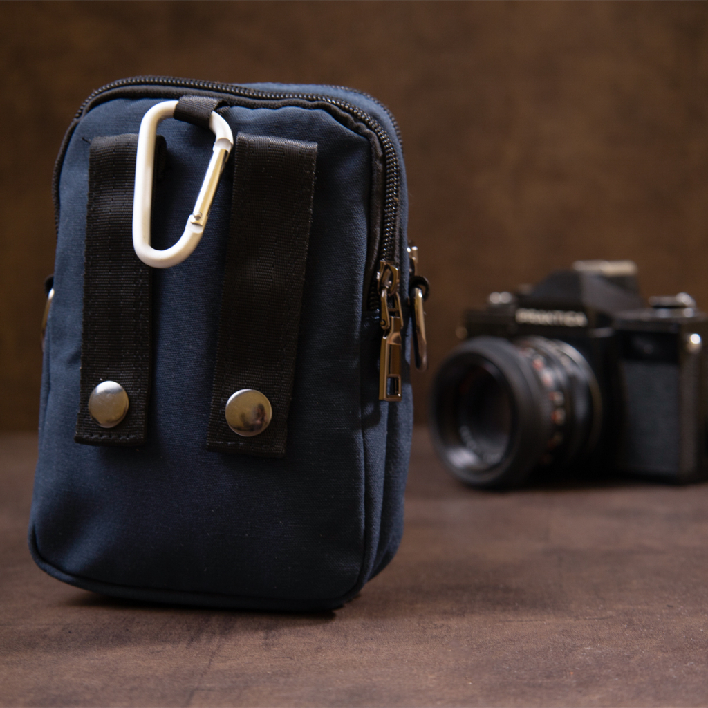 Сумка Vintage На пояс нейлон Синя (20649) - изображение 10